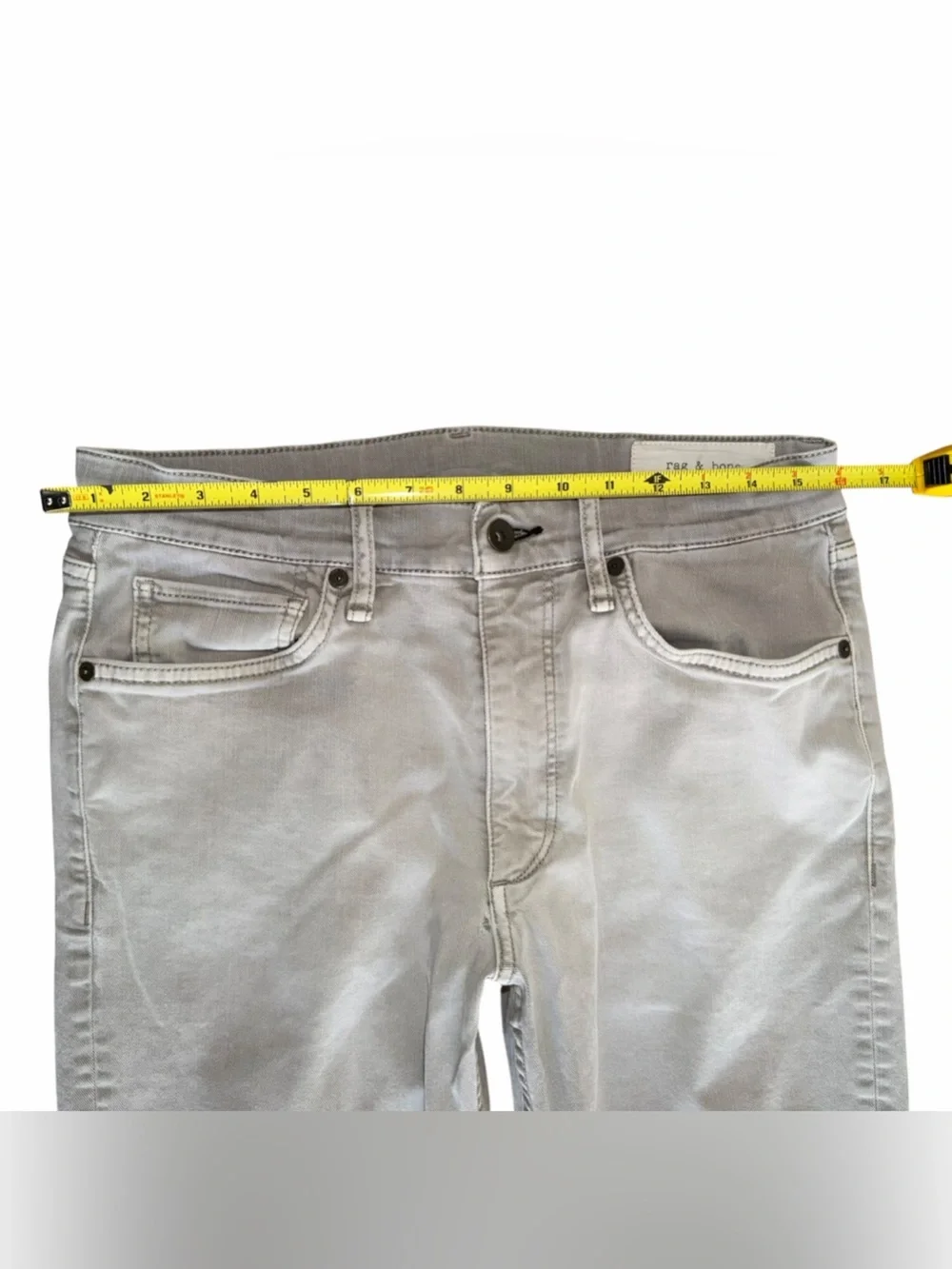 Rag & Bone Fit 2 Slim Jean Mens 31 Gray Stretch Denim Light Wash Premium Denim